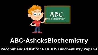 ABC recommended Biochemistry paper1 questions for NTRUHS 2024 [upl. by Doloritas183]