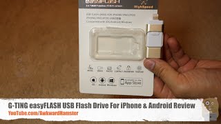 GTING easyFLASH USB Flash Drive For iPhone amp Android Review [upl. by Gensler]