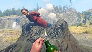 🔥🧨4K Dynamite amp Fire Bottle Gameplay 61  Red Dead Redemption 2 [upl. by Enaile]