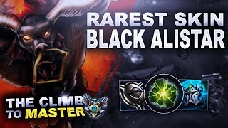 BLACK ALISTAR RAREST SUPPORT SKIN  Climb to Master  League of Legends [upl. by Rehposirhc]