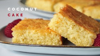 Moist and Delicious Coconut Cake  Easy No Flour No Butter Coconut Dessert [upl. by Adiana669]