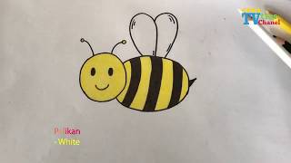 How to draw a bee [upl. by Ahsemac]