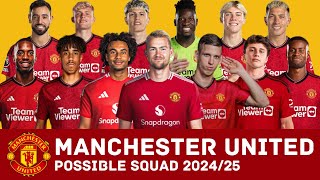 MANCHESTER UNITED Possible Squad 202425 With Current Transfer Rumours  Man United Possible Squad [upl. by Lebar129]