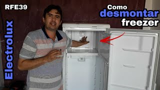 Como desmontar a parte do freezer refrigerador RFE 39 Electrolux [upl. by Ajaj]