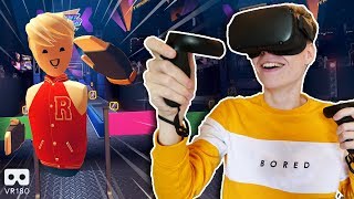 VIRTUAL REALITY NINJA WARRIOR  Rec Room in VR180 Oculus Quest Gameplay [upl. by Nico411]