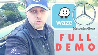 How to Use Waze on MercedesBenz Full Demo [upl. by Ardnu]