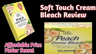 Soft Touch Peach Cream Bleach  Results and Review  Affordable Face Bleach  urdu hindi  bleach [upl. by Ispep220]