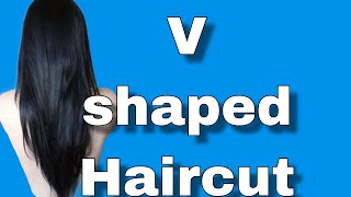 Ultra EASY V shaped HAIRCUT at home Gloria Glam [upl. by Nirred]