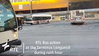 RTL Bus action at the Terminus Longueuil during rush hour [upl. by Tristan]