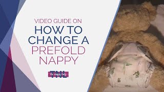 How to change a prefold nappy system Demonstrated By The Nappy Lady [upl. by Elkcim]