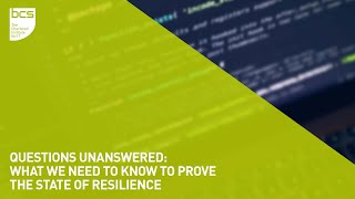 Questions Unanswered What we need to know to prove the state of resilience [upl. by Eindys]