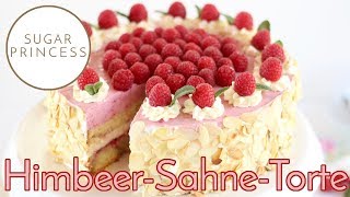 Traumhafte HimbeerSahneTorte  klassisches Rezept  Sugarprincess [upl. by Leksehc474]