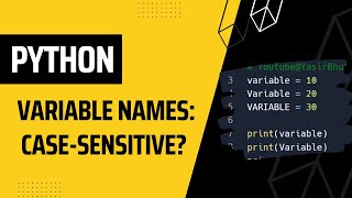 Python Variable Names CaseSensitive Avoid This Coding Mistake  Python Tutorial for Beginners [upl. by Gothurd]