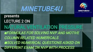 NATURAL VENTILATION PRESSURE P2NVP CALCULATION FORMULASOLVED NUMERICALS ON NVPGATE 2025DGMSCIL [upl. by Levina]