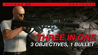 Killing both targets and destroying the virus with one shot in Sapienza  HITMAN 3 [upl. by Kane]