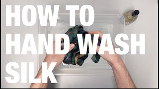 How To Hand Wash Silk  Silk Cleaning Tips [upl. by Ardnek]