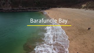 Discover Wales by DJI drone Barafundle Bay to stackpole secret beach Pembrokeshire 4K video [upl. by Enel289]