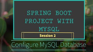 2 Spring Boot Project with JPA and MySql Database Configure Database in Spring boot [upl. by Manoff421]