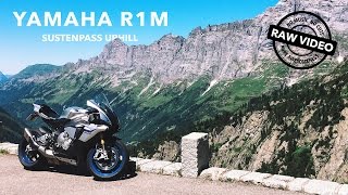 Yamaha R1M on the Sustenpass 4K RAW Onboard [upl. by Htidirrem]