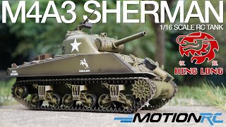 M4A3 Sherman  Heng Long TK60 RC Tank  Motion RC Overview [upl. by Billat]