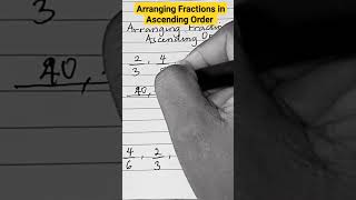 Arranging Fractions in Ascending Order [upl. by Agathe]