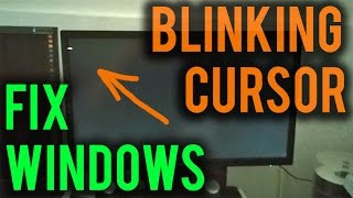 Windows Repair Black Screen amp Blinking Cursor [upl. by Noisla]