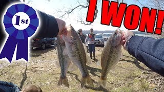 My FIRST EVER High School Bass Fishing Tournament Win 1st Place [upl. by Hirz403]