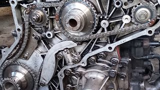 Hyundai Kia D4CB  Timing Chain Installation [upl. by Notluf]