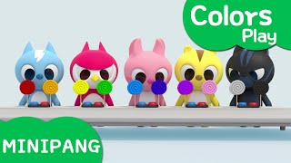 Learn colors with Miniforce  Eating Colored Candy  Color candy  color play  MiniPang TV 3D Play [upl. by Kimmi]