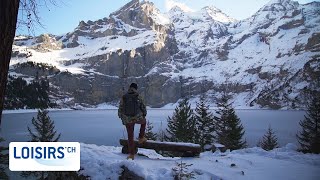 Oeschinensee en hiver  Le plus beau lac de montagne des Alpes [upl. by Pigeon]