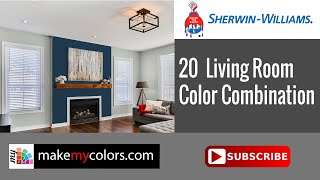 20 Living Room Color Combinations with SherwinWilliams Paints Color Codes  Elevate Your Space [upl. by Leizahaj334]