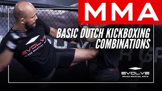 MMA  Basic Dutch Kickboxing Combinations [upl. by Mallorie788]