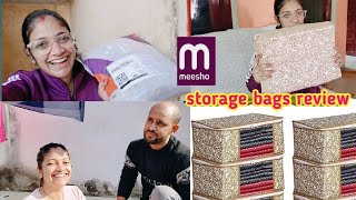 clothes storage bags review for meesho Paramlaksh6719 [upl. by Redep175]