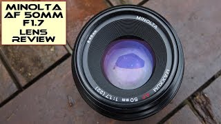 Minolta AF 50mm F17 Lens Review [upl. by Nnaegroeg439]