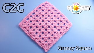 C2C Granny Square Crochet Pattern amp Tutorial [upl. by Calder]