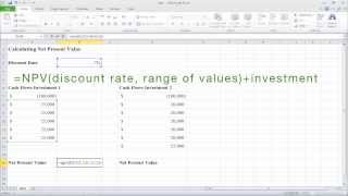 How to Calculate Net Present Value Npv in Excel [upl. by Anielram]