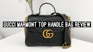 Gucci Marmont Top Handle Bag Review l Gricelduh [upl. by Jestude]