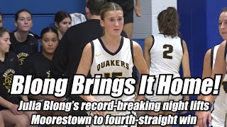 Moorestown 54 Wildwood Cath 51  HS Girls Basketball  Julia Blong schoolrecord 6 threepointers [upl. by Cherry]