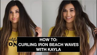 BEACH WAVES WITH KAYLA USING BIOIONIC CURLING IRON [upl. by Titos]