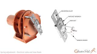 Gleason Electric Cable Reel Spring Adjustment with Safety Wrench [upl. by Katey]