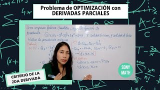 Problema de Optimización con DERIVADAS PARCIALES [upl. by Dyer256]