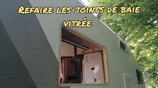 Tuto Refaire bien les joints de ses baies vitrées de campingcar ou de van [upl. by Garrek]