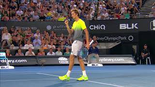 Medvedev v De Minaur match highlights Final  Sydney International 2018 [upl. by Pfeifer950]