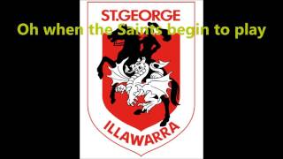 St George Illawarra Dragons theme song Lyrics NRL SingALong Players Singing [upl. by Hemminger]