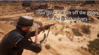 How to remove scope from rdr2 snipers [upl. by Shawnee]