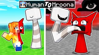 From HUMAN to MROONA in Minecraft [upl. by Aneema200]