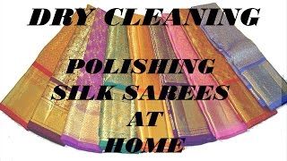 Dry CleaningHow to dry wash Sarees at HomeSilk Saree Dry Cleaning at HomeSaree dry cleaning [upl. by Tteraj]