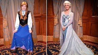 UPDATED Anna amp Elsa FROZEN Meet amp Greet  Meeting Separately in Same Room Princess Fairytale Hall [upl. by Egag978]