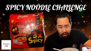 Worlds Hottest 3x SPICY Noodles  Spicy Noodle Challenge 2021 [upl. by Ayhay483]