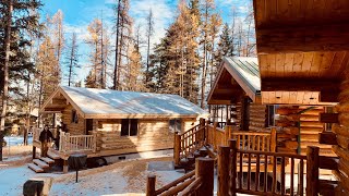 Amish Log Cabin 18x24’ Montana Elvie Visits Owner [upl. by Tterrej]